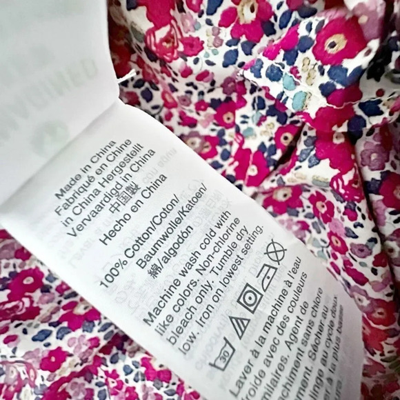 J. CREW x LIBERTY FABRICS | Ditsy Red White Floral Button Down Romper | Medium - Picture 10 of 11